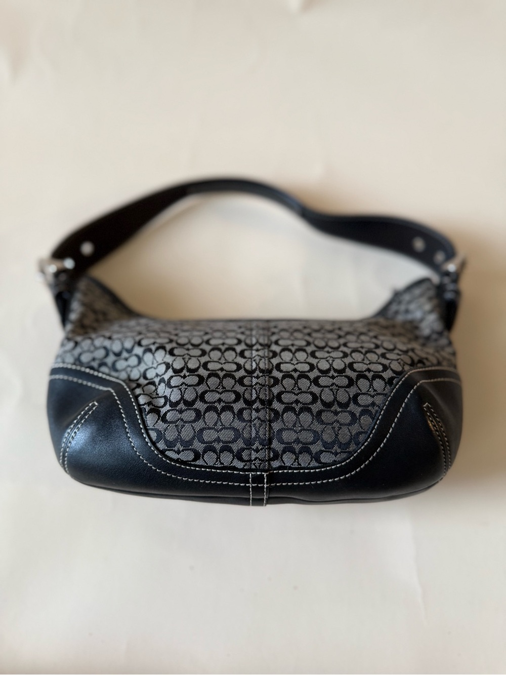 Coach Signature Jacquard Black/Gray Shoulder Bag